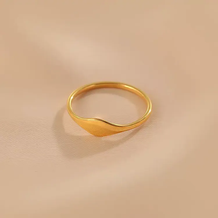 钛钢戒指 洗手不用摘不规则高级感戒指女潮小众设计感简约食指戒