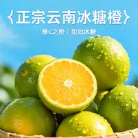 正宗高糖云南哀牢山青皮冰糖橙净重到手5斤/11-13个新鲜应季水果