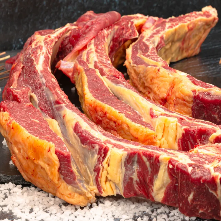 锡然黄膘牛排草原牛肉牛肋骨清炖内蒙古顺丰包邮