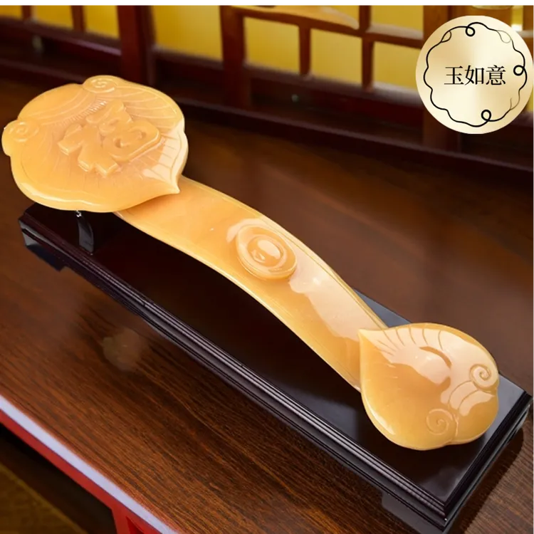 天然玉石如意摆件饰品客厅玄关酒柜网红创意时尚家居摆件装饰品