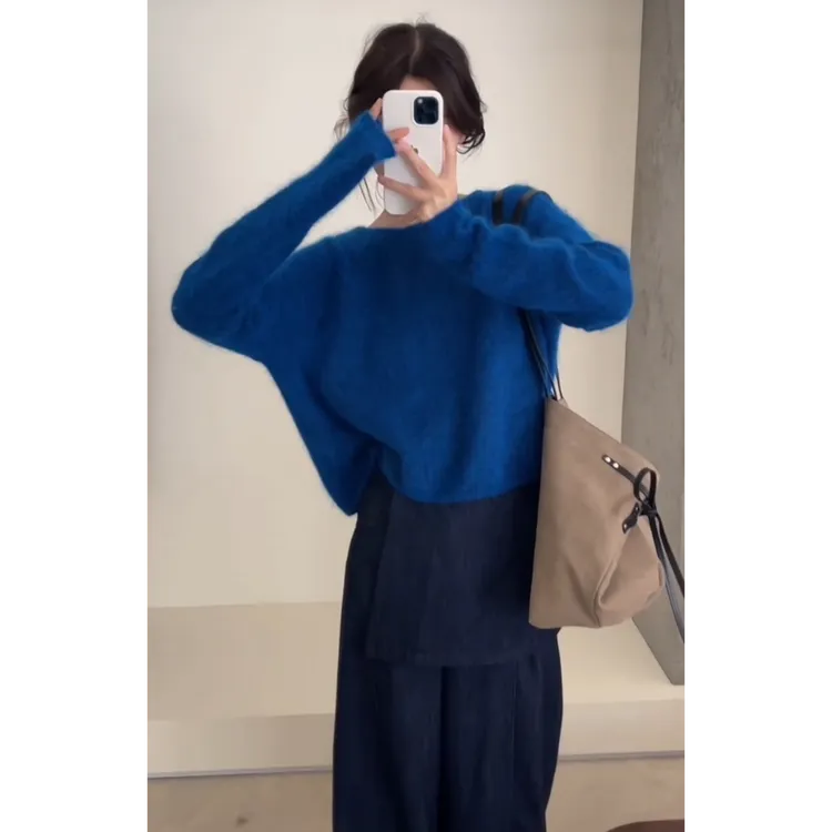 2025秋季新款时尚甜美减龄慵懒风宽松显瘦纯色上衣裤子两件套