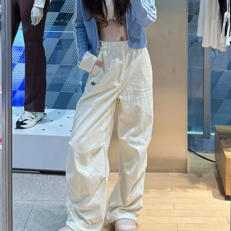 adidas/阿迪达斯三叶草明星款时尚复古秋冬纯棉灯芯绒长裤KS5958