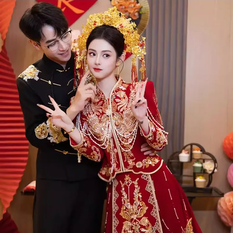 重工秀禾服2025新款新娘结婚礼服中式嫁衣敬酒服出阁高端婚服显瘦