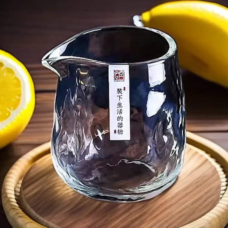 原矿水晶公道杯高颜值老师傅制作加厚水晶玻璃公道杯泡茶器中式
