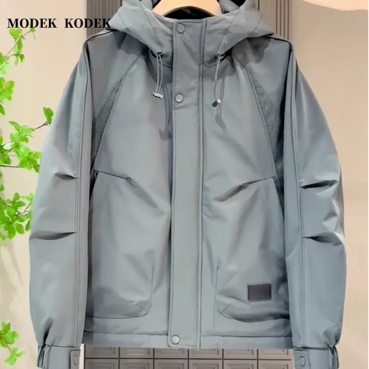 MODEK KODEK秋冬新款男士连帽户外夹克时尚潮牌休闲百搭保暖外套