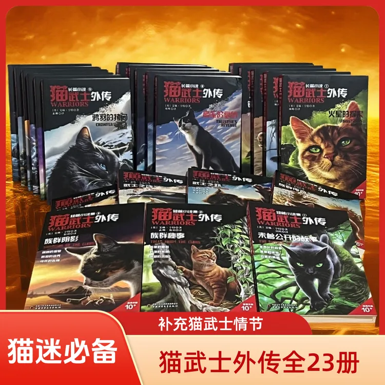 猫武士外传全套23册河星的家园、灰条的誓言、豹星的孩子课外阅读书