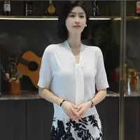 【桑蚕丝+天丝】飘带亮丝显瘦针织衫洋气衣服女MG8190