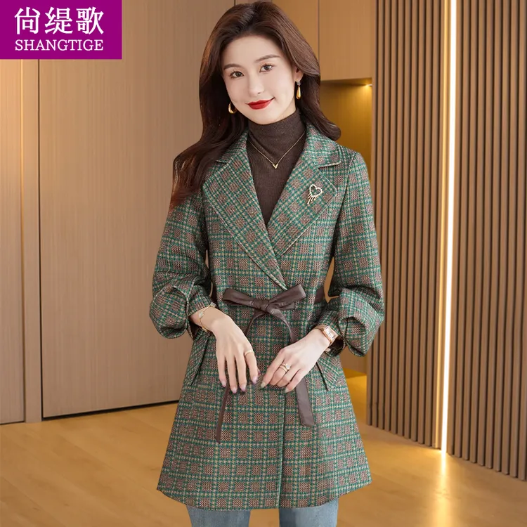 【尚缇歌】杭州意法风衣女款2025新款春秋高端中长款外套爆款尚缇歌