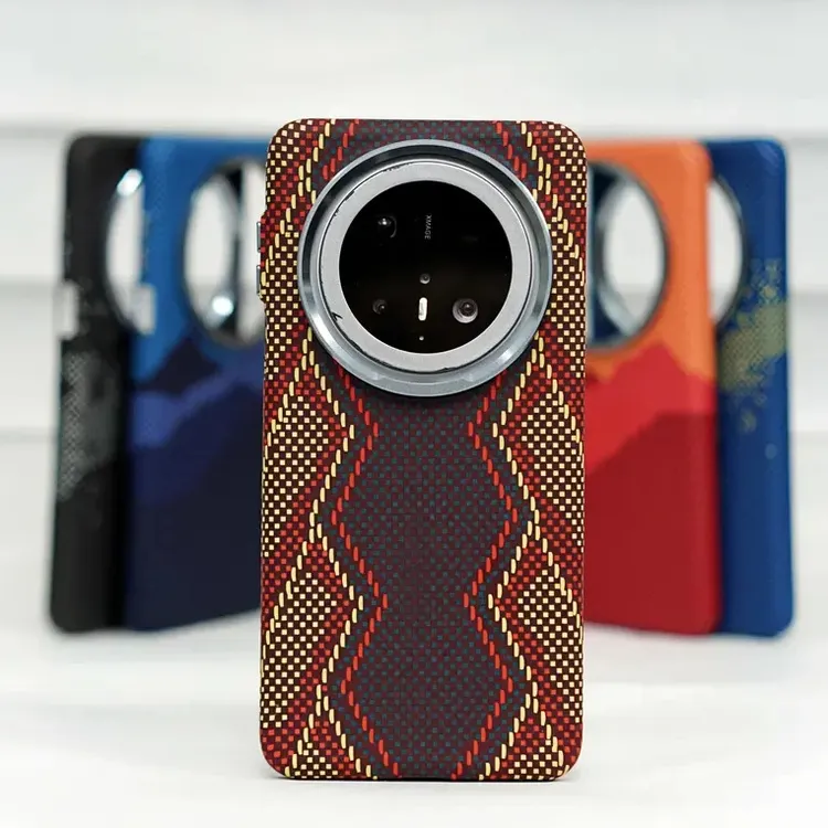 赤蛇权仗凯夫拉纹适用华为mate70pro手机壳pura70苹果16/15碳纤纹