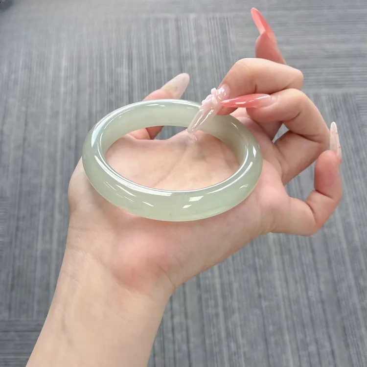 白茶晴老料天然东陵玉晴水色大气淑女仙女气质珠宝（多样性发其一