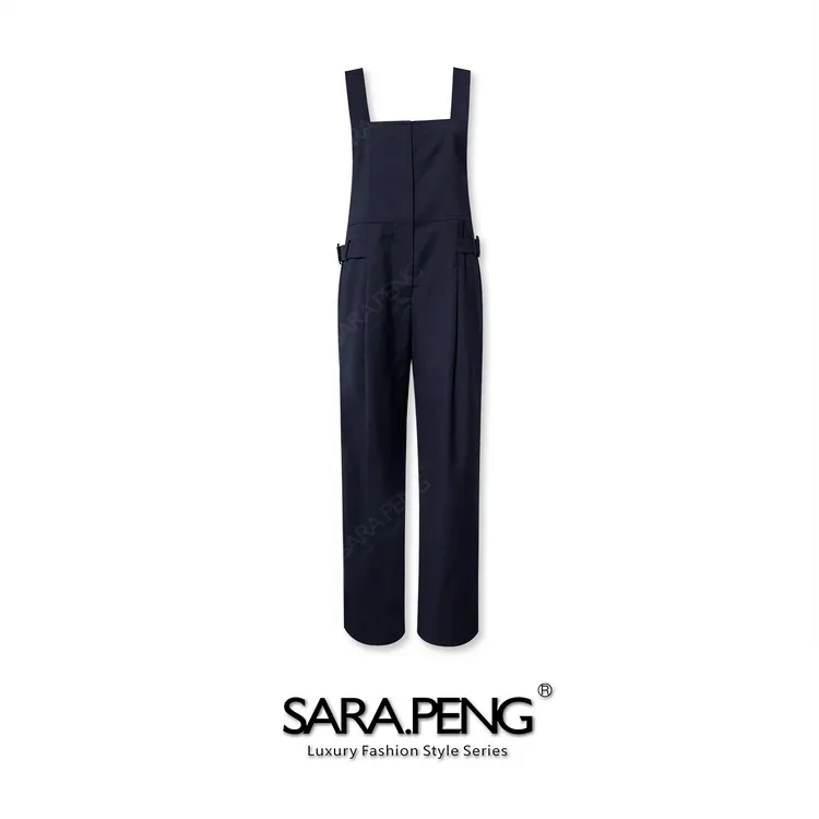 SARA.PENG洋溢青春/高品质款时尚休闲显瘦高腰爆款时尚直筒连体裤