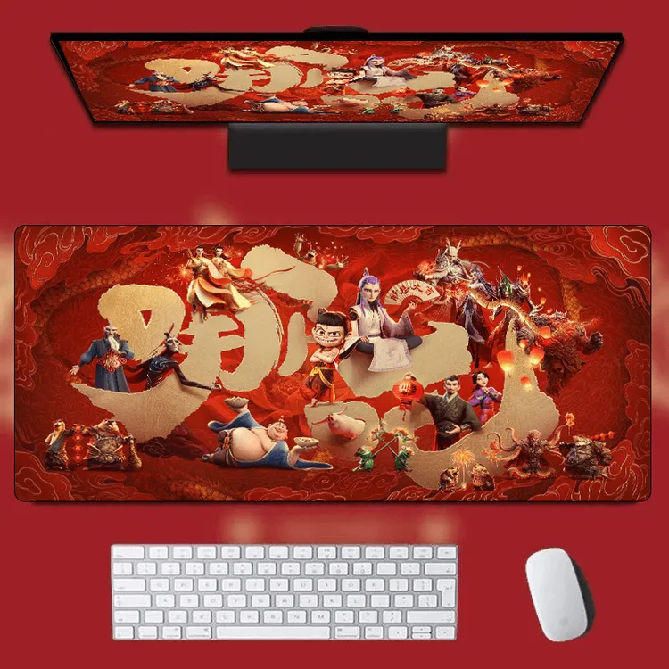 【奈奈】鼠标垫超大加厚游戏锁边电脑键盘防滑桌垫子