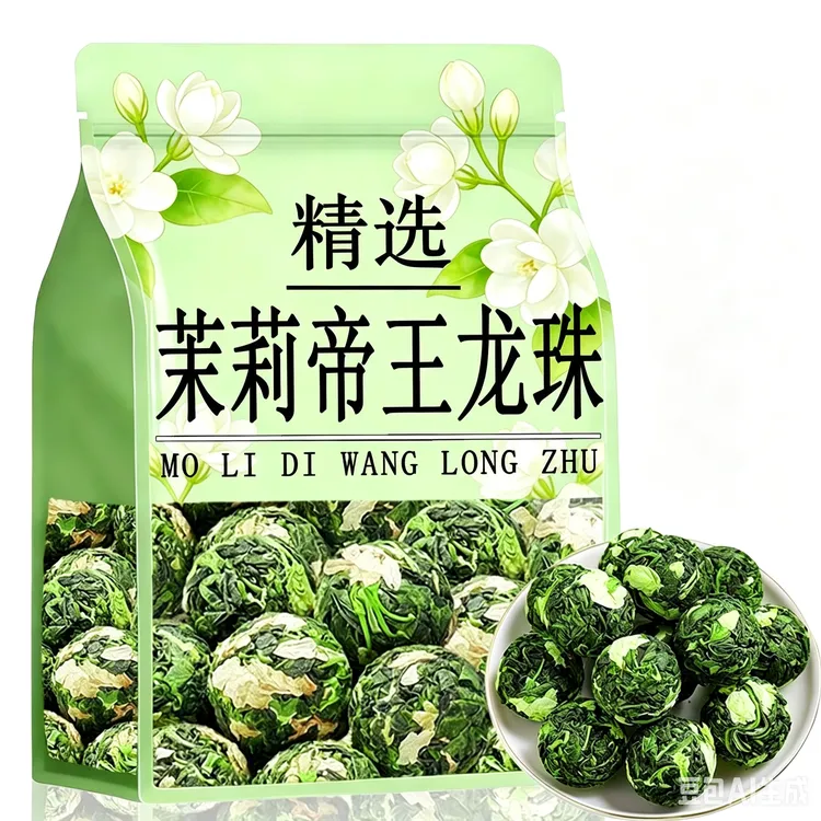 【茉莉帝王龙珠】2026年新茶茉莉龙珠茉莉花茶花香浓郁紧压绿茶
