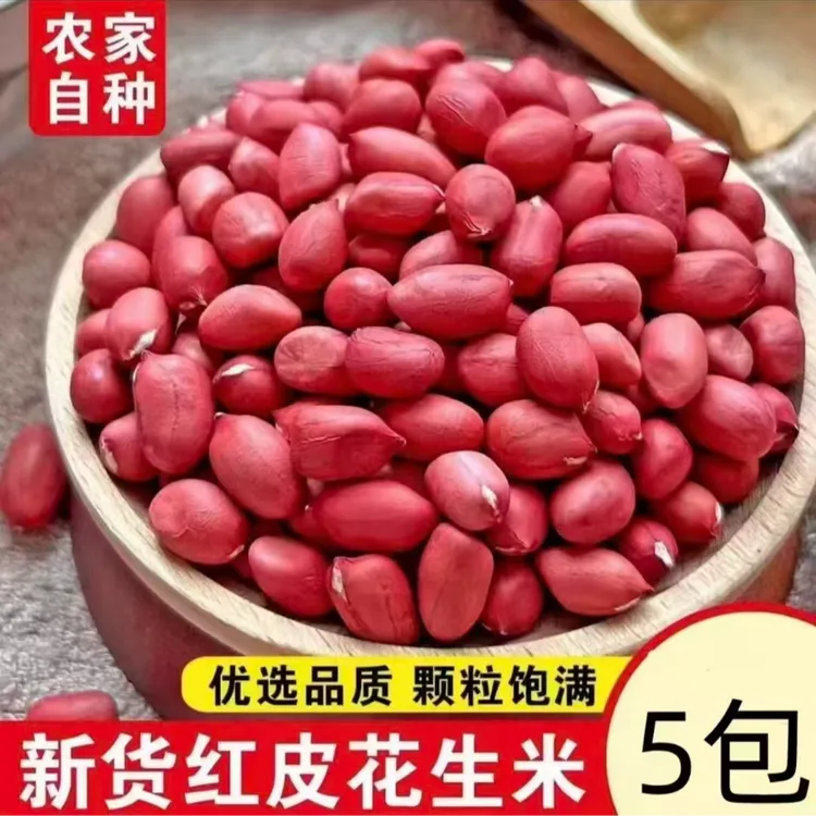 【发5包每包100g】红皮花生米新货东北直发煮粥无壳花生米煮粥