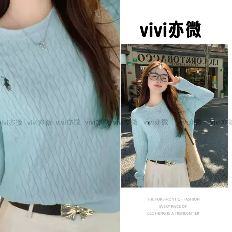  vivi亦微  |毛衣2025新款外穿软糯麻花套头针织衫内搭打底长袖