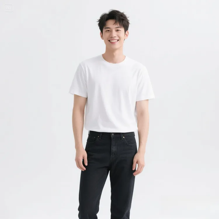 OUY夏季纯棉男士短袖T恤25-35岁男生穿搭百搭半袖宽松打底衫t恤