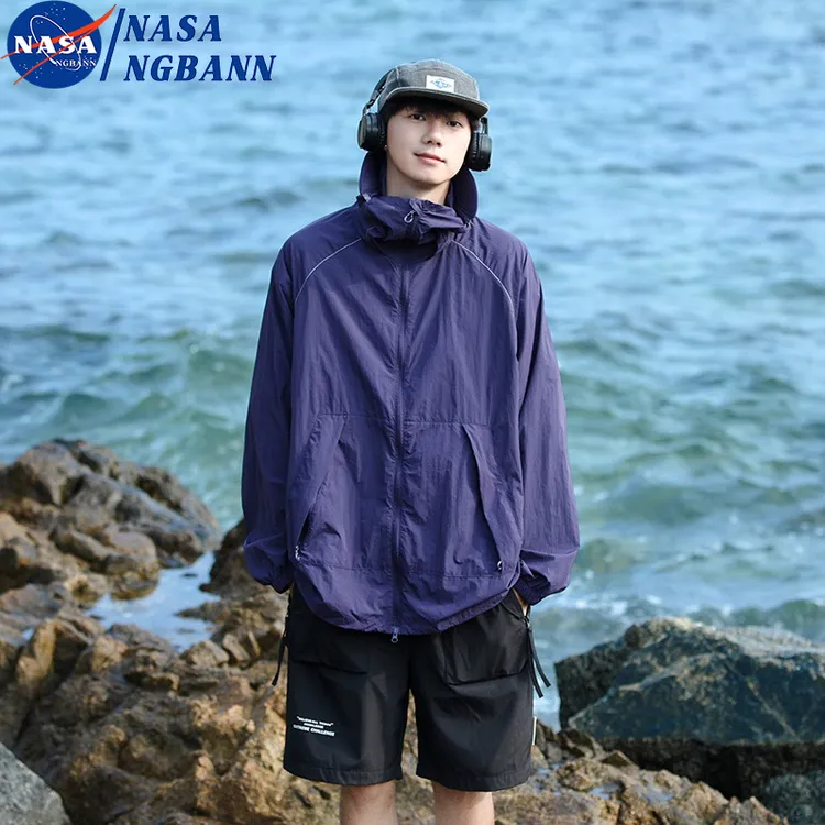 NASA山系户外防晒衣男女款夏季防紫外线工装冲锋衣男士夏季短袖