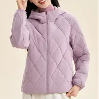 x纪凡姬-7011-休闲款冬季保暖泡芙衣宽松纯色防风连帽短外套