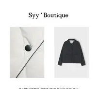 双面白鹅绒/Boutique/高定/设计款/简约/百搭/保暖翻领鹅绒服