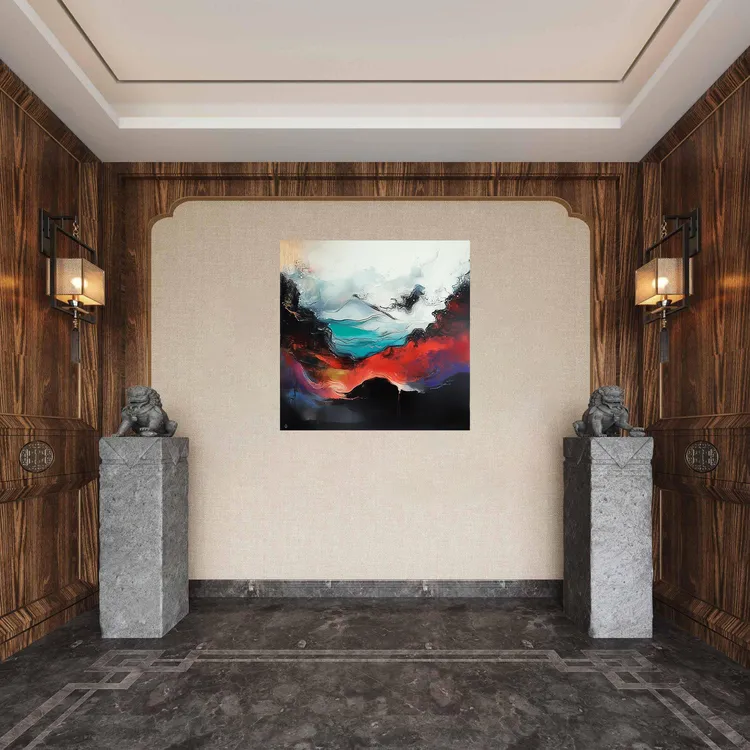 AI原创画艺术微喷作品装饰画挂画