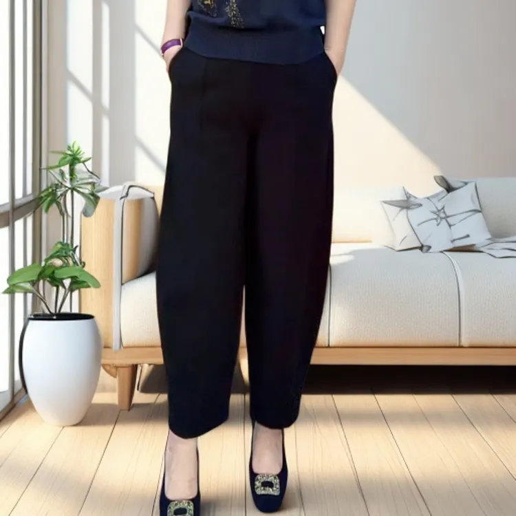 【弹力守护棉】2026时尚减龄松紧腰休闲月亮裤