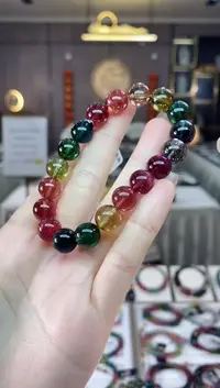 【闪购商品】碧玺收藏级单圈手串10mm+未镶嵌一物一证dan