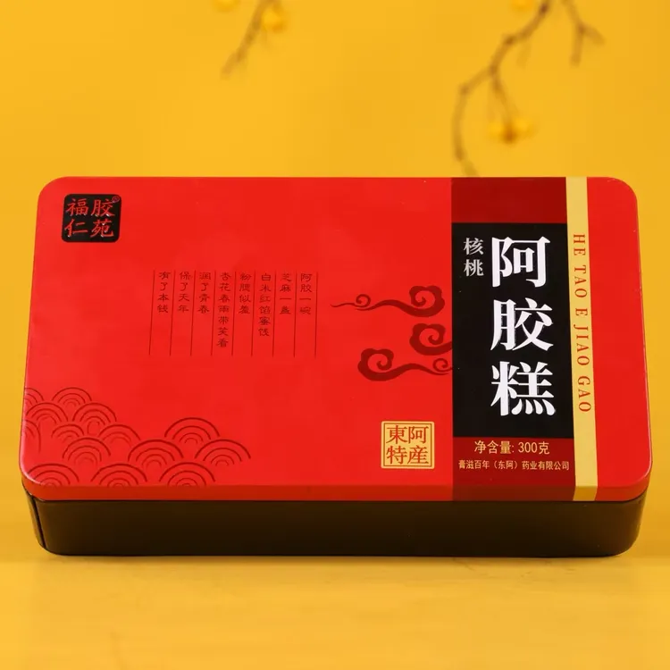 即食核桃阿胶糕含红枣枸杞养生糕点零食300g*4盒