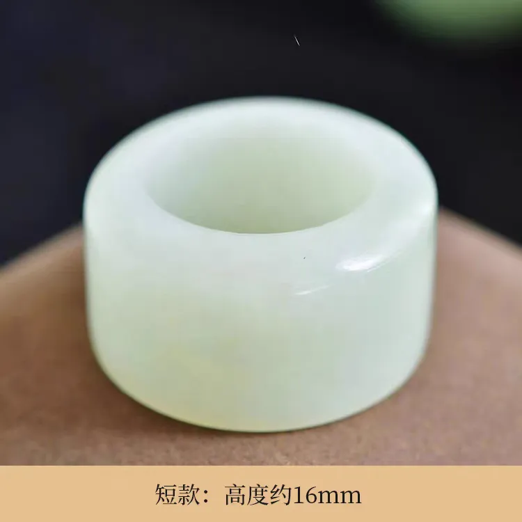 天然和田玉白玉扳指男款复古宫廷风拇指指环文玩精品和田玉带证书