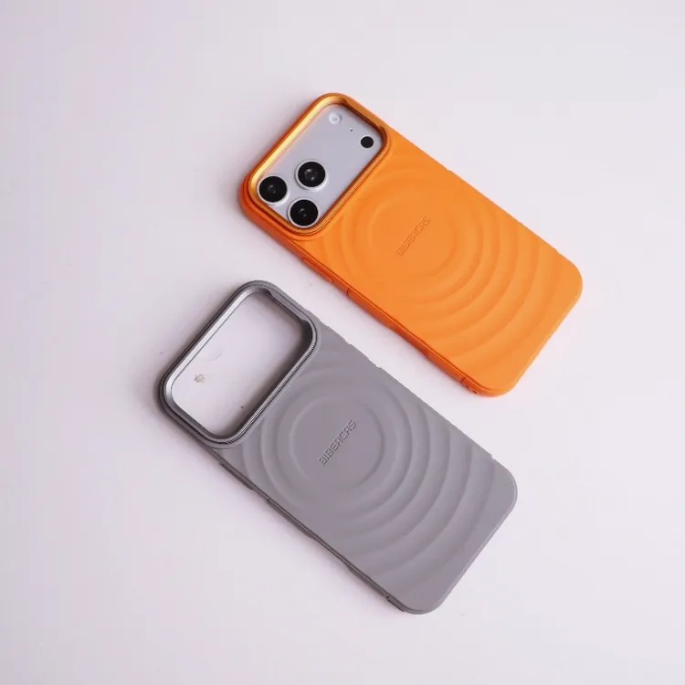 BIBERCAS苹果保护壳适用iPhone17promax磁吸镜头支架高级手机壳BW