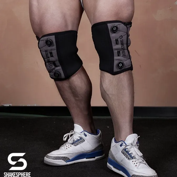 shakesphere健身专利旋钮护膝训练深蹲透气专业吸汗保护带