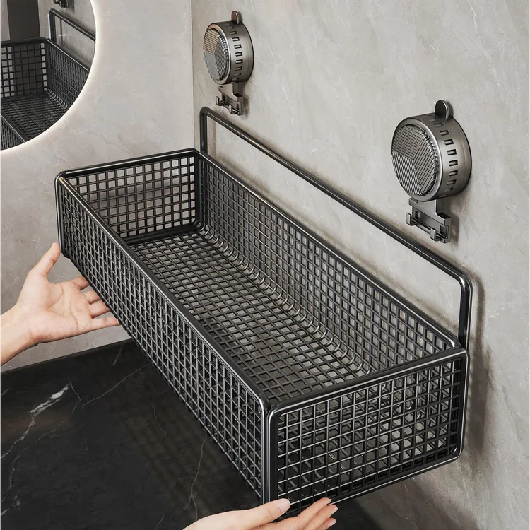 吸盘置物架浴室卫生间免打孔壁挂墙上化妆品收纳盒厕所洗漱台神器