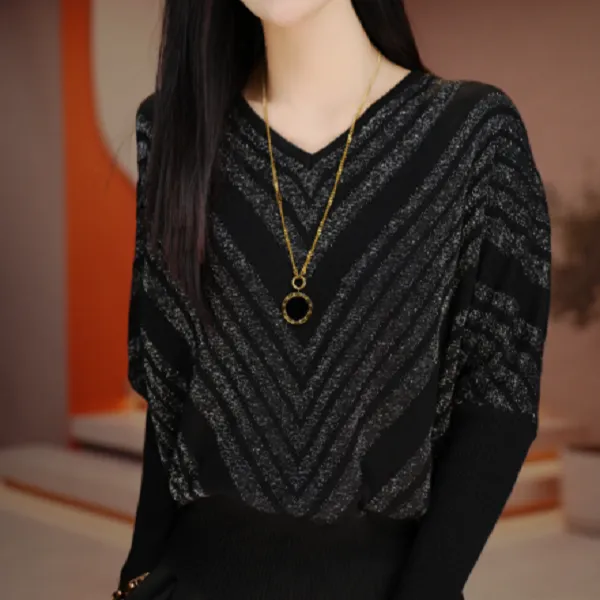 素曼 秋冬新款长袖气质显瘦百搭时尚轻奢女士套头毛衣V25Z1062