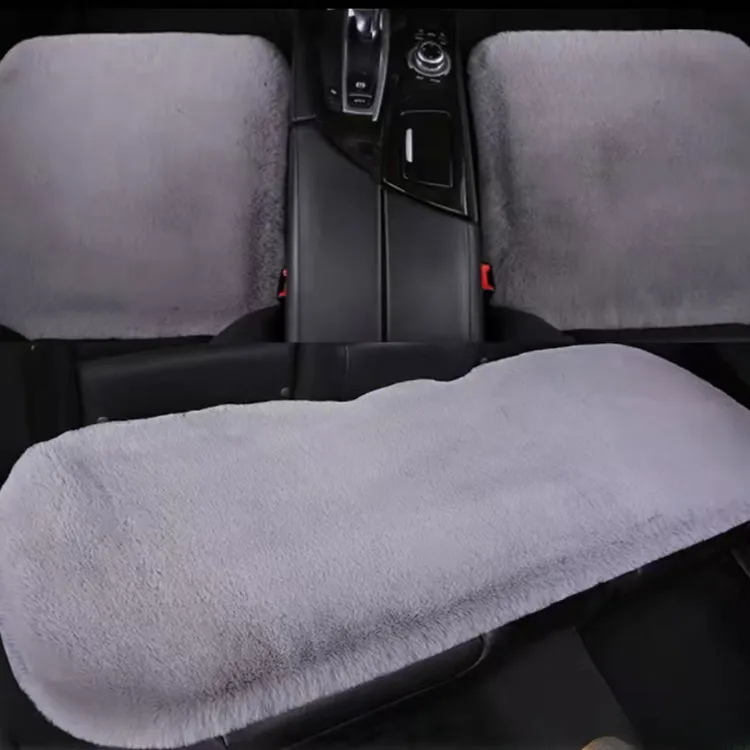 冬季毛绒汽车坐垫兔毛加厚保暖小蛮腰ins网红女神座垫套加热后排