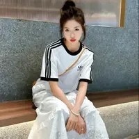 【商场撤柜1】Jennie同款短袖 夏季刺绣 情侣款宽松棉T