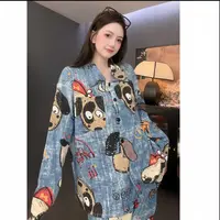 《小店》扎染睡衣女蓝色