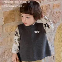 2025春秋马甲小羊针织衫毛衣外套刺绣马甲男女童装套头