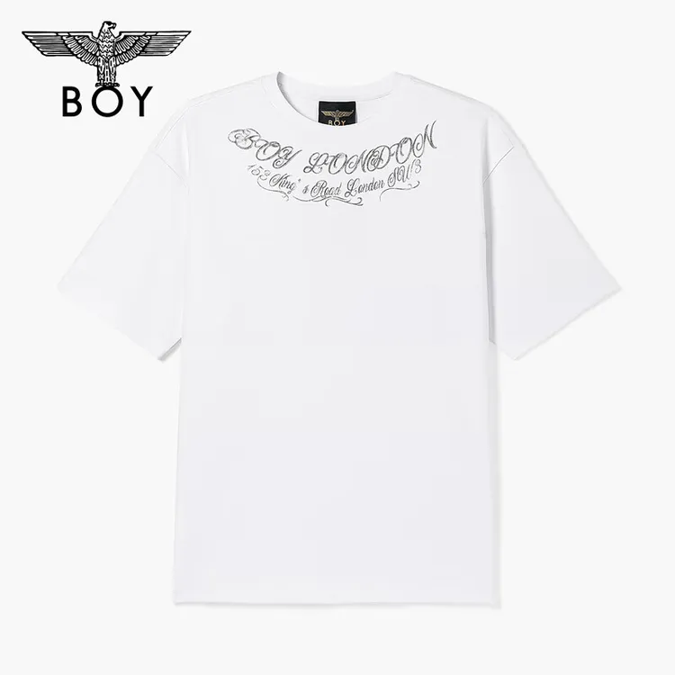 【浮光掠影】BOYLONDON夏日穿搭正肩上衣情侣款字母夏天T恤N01027