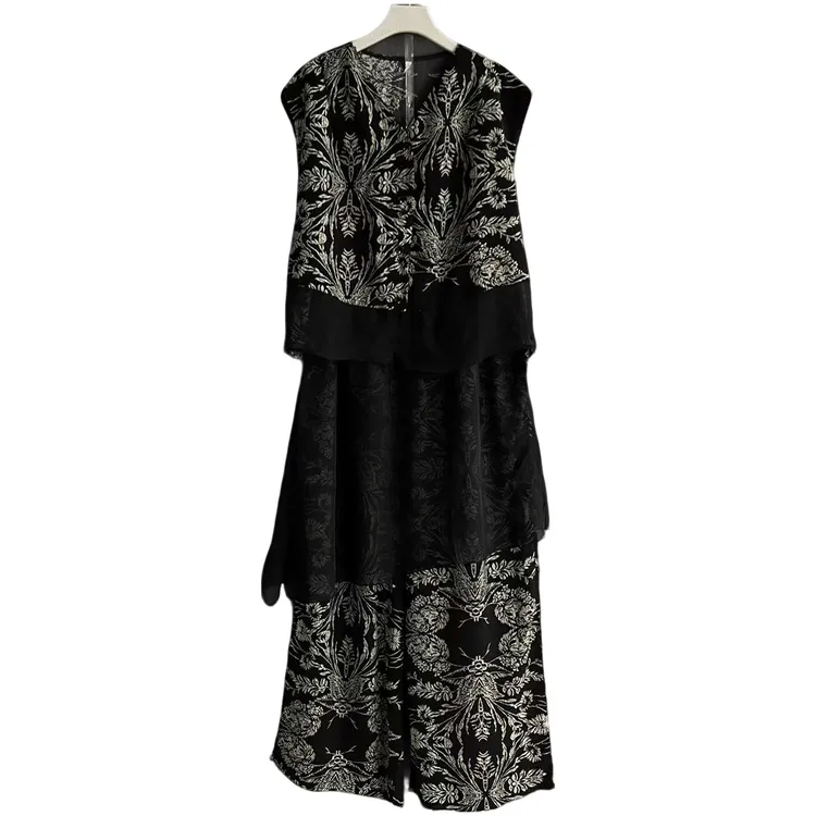 大码女装阔腿裤两件套