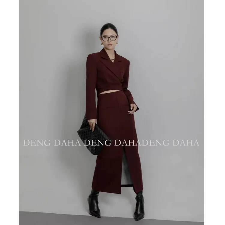 2025新款初秋显瘦气质高腰西装裙女士百搭包臀半身裙SHBZXP621065