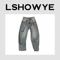 LSHOWYE｜小众链条印花牛仔裤 z5413