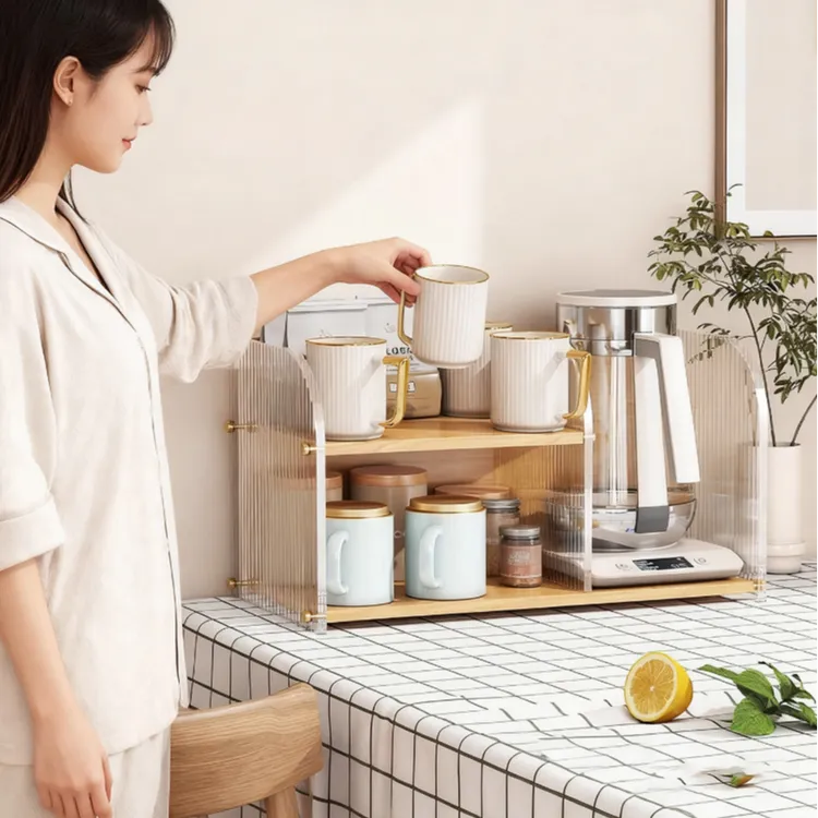 水杯架杯子收纳置物架餐边柜多层整理架水壶放置架马克杯咖啡杯架