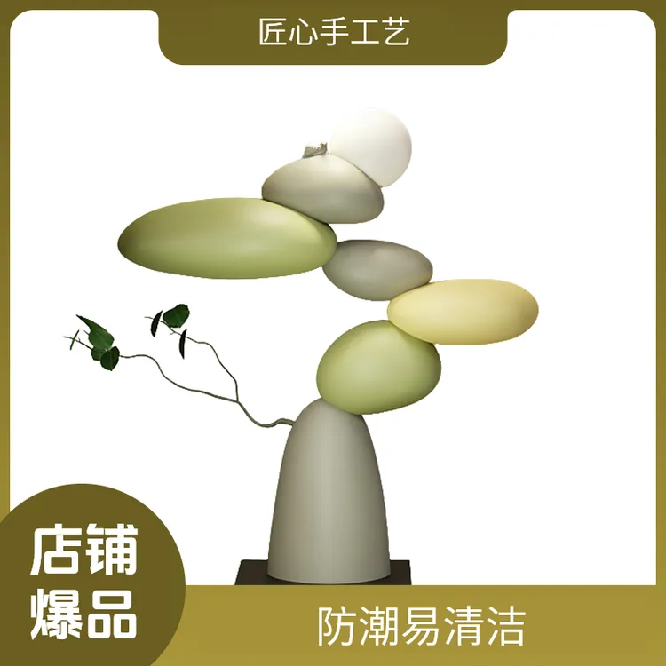 轻奢书房桌面新房摆件客厅摆件摆件客厅创意网红客厅摆件花瓶