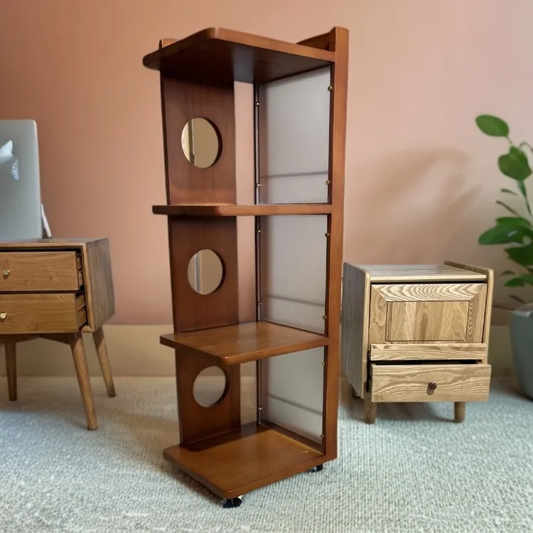 实木可移动的黄杨木边几