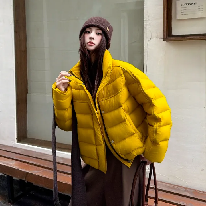 女秋冬季小个子网红款高级品质气质保暖羽绒服（含围巾）88166