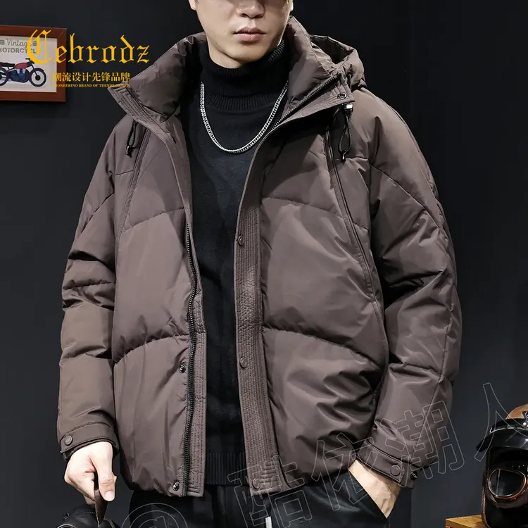 法国Cebrodz美式复古户外防寒连帽羽绒服男保暖外套冬季新款大码