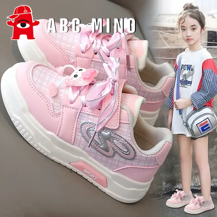 ABC MINO女童鞋子2025新款春秋儿童公主运动鞋开学季女孩软底板鞋