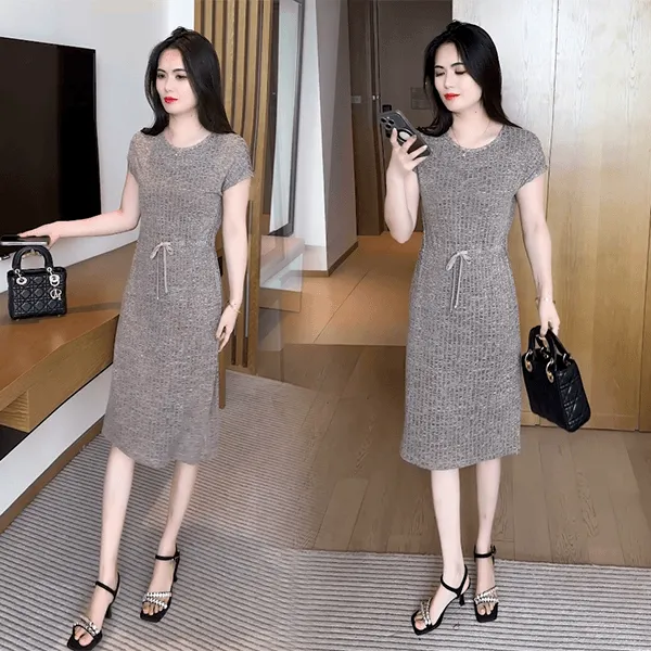 连衣裙女2025夏季新款小个子显瘦穿搭韩版减龄透气中长款裙子通勤