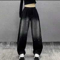 桑梓  韩版显瘦百搭气质闪闪加绒休闲裤156