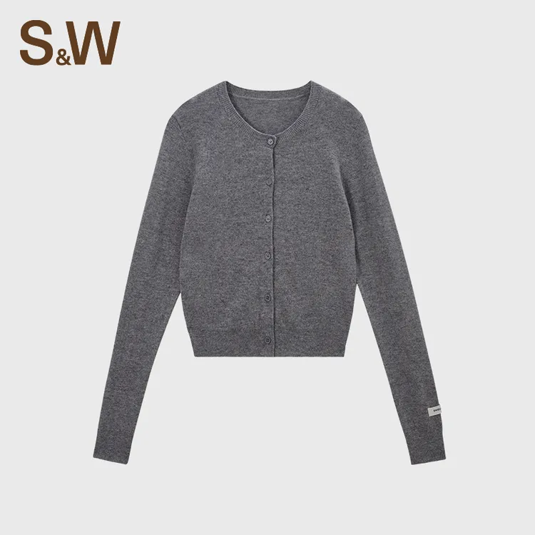【淼淼专属】SW速惟秋冬新款法式针织100羊毛慵懒经典百搭外套4181