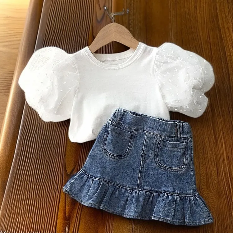 2025新款女童半身牛仔裙春秋夏季宝宝短裙韩版小童洋气裙鱼尾童